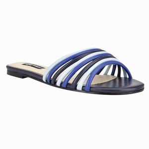 Nine West Links Flat Slides - Blue - Ireland (QE0896712)